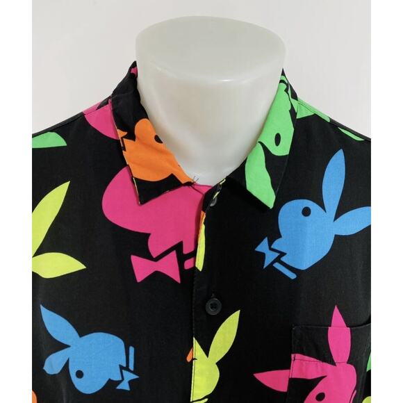 PLAYBOY BY PACSUN -PLAYBOY BUNNY ALL OVER Men’s Shirt - Picture 4 of 5
